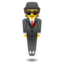 PERSON IN SUIT LEVITATING emoji in Google's design style - Unicode 1F574-FE0F