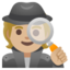 DETECTIVE emoji with medium-light skin tone skin tone