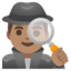 MAN DETECTIVE emoji with medium skin tone skin tone