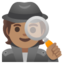 DETECTIVE emoji with medium skin tone skin tone