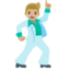 MAN DANCING emoji with medium-light skin tone skin tone