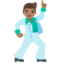 MAN DANCING emoji with medium skin tone skin tone