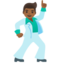 MAN DANCING emoji with medium-dark skin tone skin tone