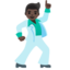 MAN DANCING emoji with dark skin tone skin tone