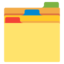 CARD INDEX DIVIDERS emoji in Google's design style - Unicode 1F5C2-FE0F