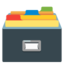 CARD FILE BOX emoji in Google's design style - Unicode 1F5C3-FE0F