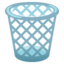 WASTEBASKET emoji in Google's design style - Unicode 1F5D1-FE0F