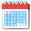 SPIRAL CALENDAR emoji in Google's design style - Unicode 1F5D3-FE0F