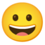 GRINNING FACE emoji in Google's design style - Unicode 1F600