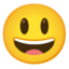 SMILING FACE WITH OPEN MOUTH emoji in Google's design style - Unicode 1F603