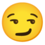 SMIRKING FACE emoji in Google's design style - Unicode 1F60F