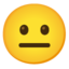 NEUTRAL FACE emoji in Google's design style - Unicode 1F610