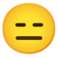 EXPRESSIONLESS FACE emoji in Google's design style - Unicode 1F611