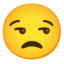 UNAMUSED FACE emoji in Google's design style - Unicode 1F612