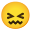 CONFOUNDED FACE emoji in Google's design style - Unicode 1F616