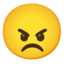 ANGRY FACE emoji in Google's design style - Unicode 1F620