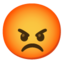 POUTING FACE emoji in Google's design style - Unicode 1F621