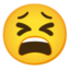 TIRED FACE emoji in Google's design style - Unicode 1F62B