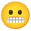 GRIMACING FACE emoji in Google's design style - Unicode 1F62C