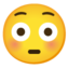 FLUSHED FACE emoji in Google's design style - Unicode 1F633