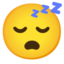 SLEEPING FACE emoji in Google's design style - Unicode 1F634