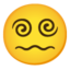 FACE WITH SPIRAL EYES emoji in Google's design style - Unicode 1F635-200D-1F4AB