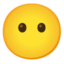 FACE WITHOUT MOUTH emoji in Google's design style - Unicode 1F636