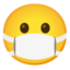 FACE WITH MEDICAL MASK emoji in Google's design style - Unicode 1F637