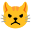 POUTING CAT FACE emoji in Google's design style - Unicode 1F63E