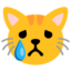 CRYING CAT FACE emoji in Google's design style - Unicode 1F63F