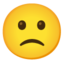 SLIGHTLY FROWNING FACE emoji in Google's design style - Unicode 1F641