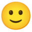 SLIGHTLY SMILING FACE emoji in Google's design style - Unicode 1F642