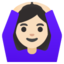 WOMAN GESTURING OK emoji with light skin tone skin tone