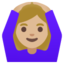 WOMAN GESTURING OK emoji with medium-light skin tone skin tone