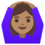 WOMAN GESTURING OK emoji with medium skin tone skin tone