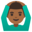 MAN GESTURING OK emoji with medium-dark skin tone skin tone