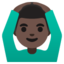 MAN GESTURING OK emoji with dark skin tone skin tone