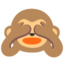 SEE-NO-EVIL MONKEY emoji in Google's design style - Unicode 1F648