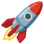 ROCKET emoji in Google's design style - Unicode 1F680