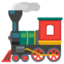 STEAM LOCOMOTIVE emoji in Google's design style - Unicode 1F682