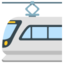 LIGHT RAIL emoji in Google's design style - Unicode 1F688