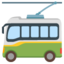 TROLLEYBUS emoji in Google's design style - Unicode 1F68E