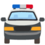 ONCOMING POLICE CAR emoji in Google's design style - Unicode 1F694