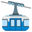 MOUNTAIN CABLEWAY emoji in Google's design style - Unicode 1F6A0