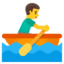 MAN ROWING BOAT emoji in Google's design style - Unicode 1F6A3-200D-2642-FE0F