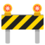 CONSTRUCTION SIGN emoji in Google's design style - Unicode 1F6A7