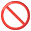 NO ENTRY SIGN emoji in Google's design style - Unicode 1F6AB