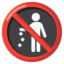 DO NOT LITTER SYMBOL emoji in Google's design style - Unicode 1F6AF