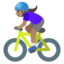 WOMAN BIKING emoji with medium skin tone skin tone