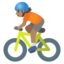 BICYCLIST emoji with medium skin tone skin tone